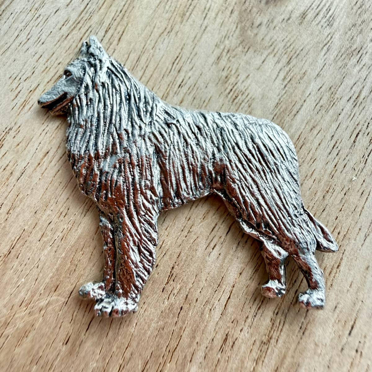 Belgian Shepherd Brooch - Nickel Silver | Alden Arts