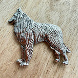 Belgian Shepherd Brooch - Nickel Silver | Alden Arts