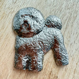 Bichon Frise Brooch - Nickel Silver | Alden Arts