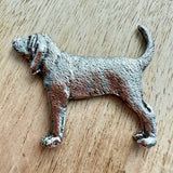 Bloodhound Brooch - Nickel Silver | Alden Arts