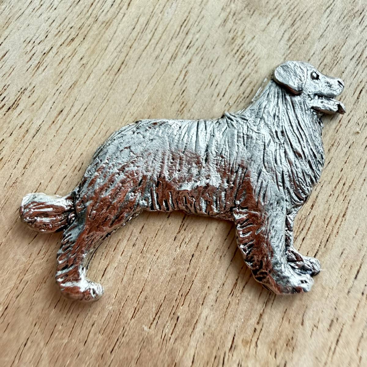 Bernese Mountain Dog Brooch - Nickel Silver | Alden Arts