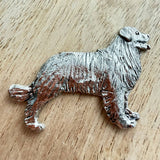 Bernese Mountain Dog Brooch - Nickel Silver | Alden Arts