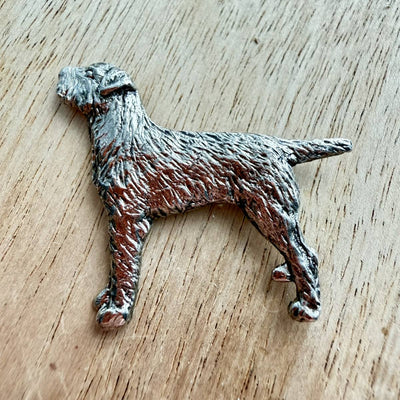 Border Terrier Brooch - Nickel Silver | Alden Arts