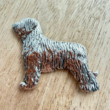 Briard Brooch - Nickel Silver | Alden Arts