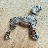 Brittany Spaniel Brooch - Nickel Silver | Alden Arts