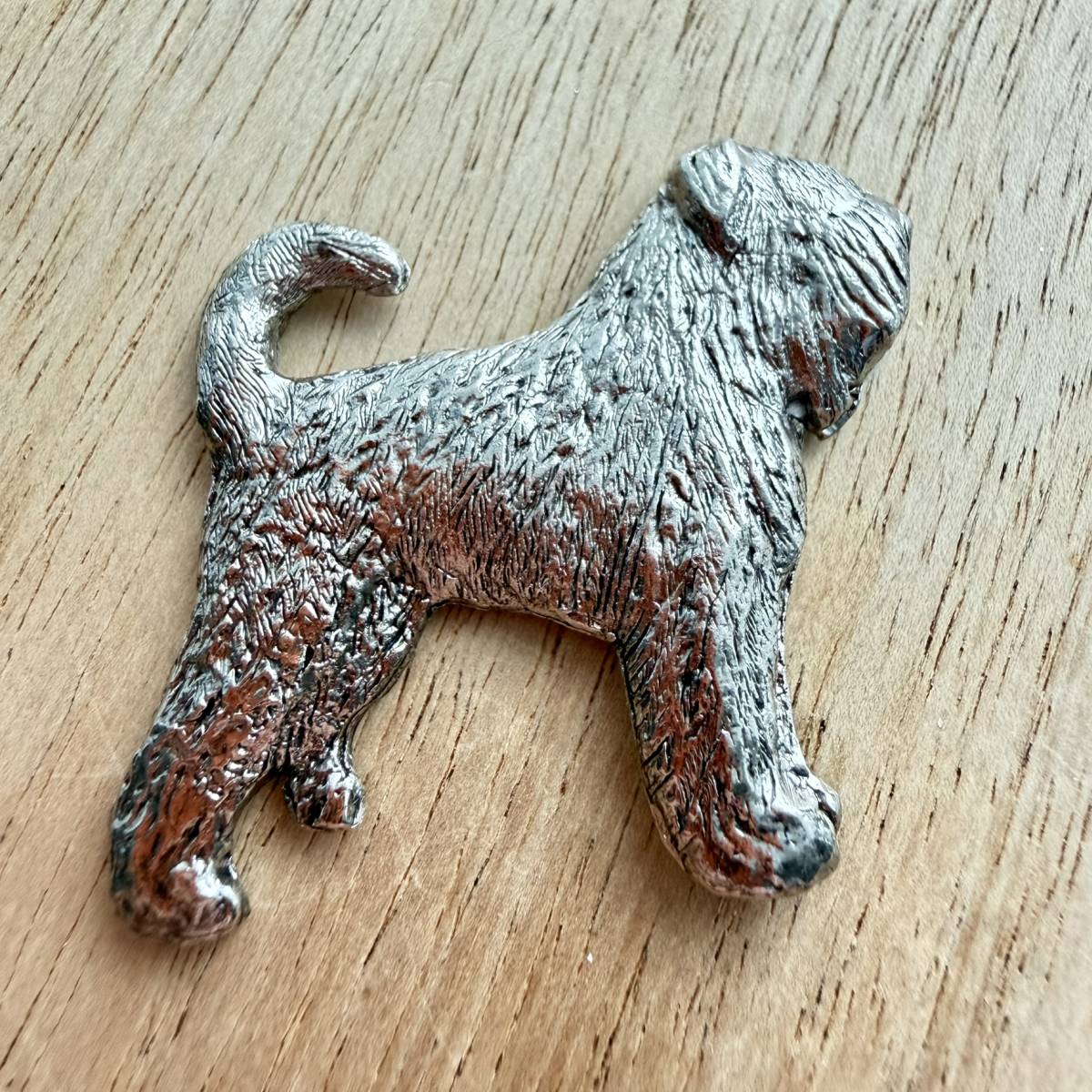 Black Russian Terrier Brooch - Nickel Silver | Alden Arts