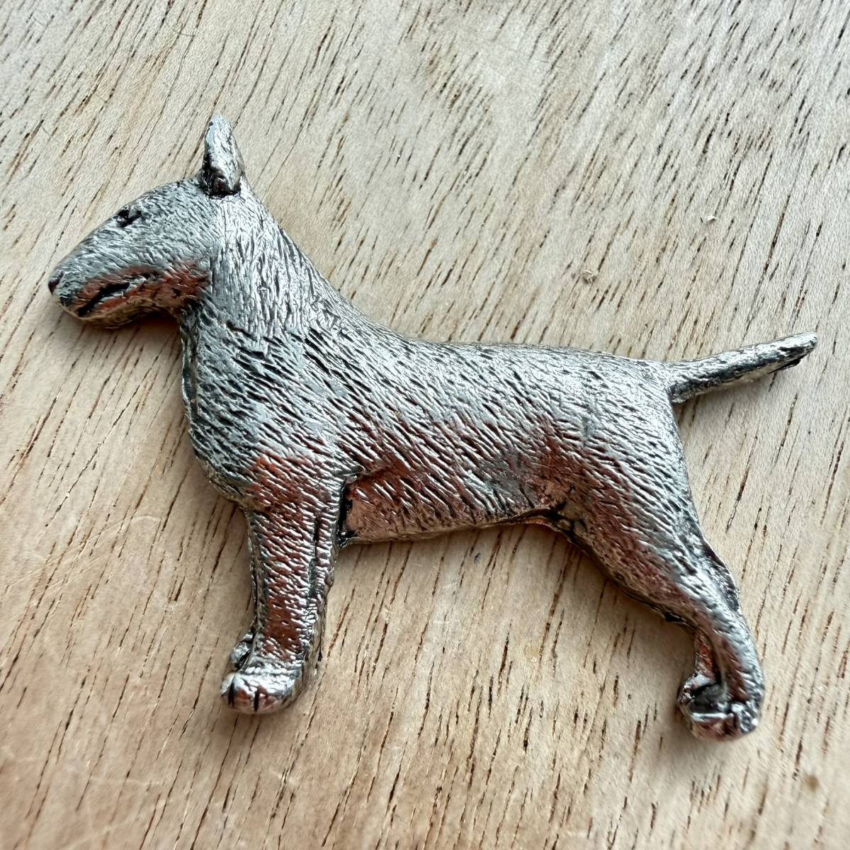 Bull Terrier Brooch - Nickel Silver | Alden Arts
