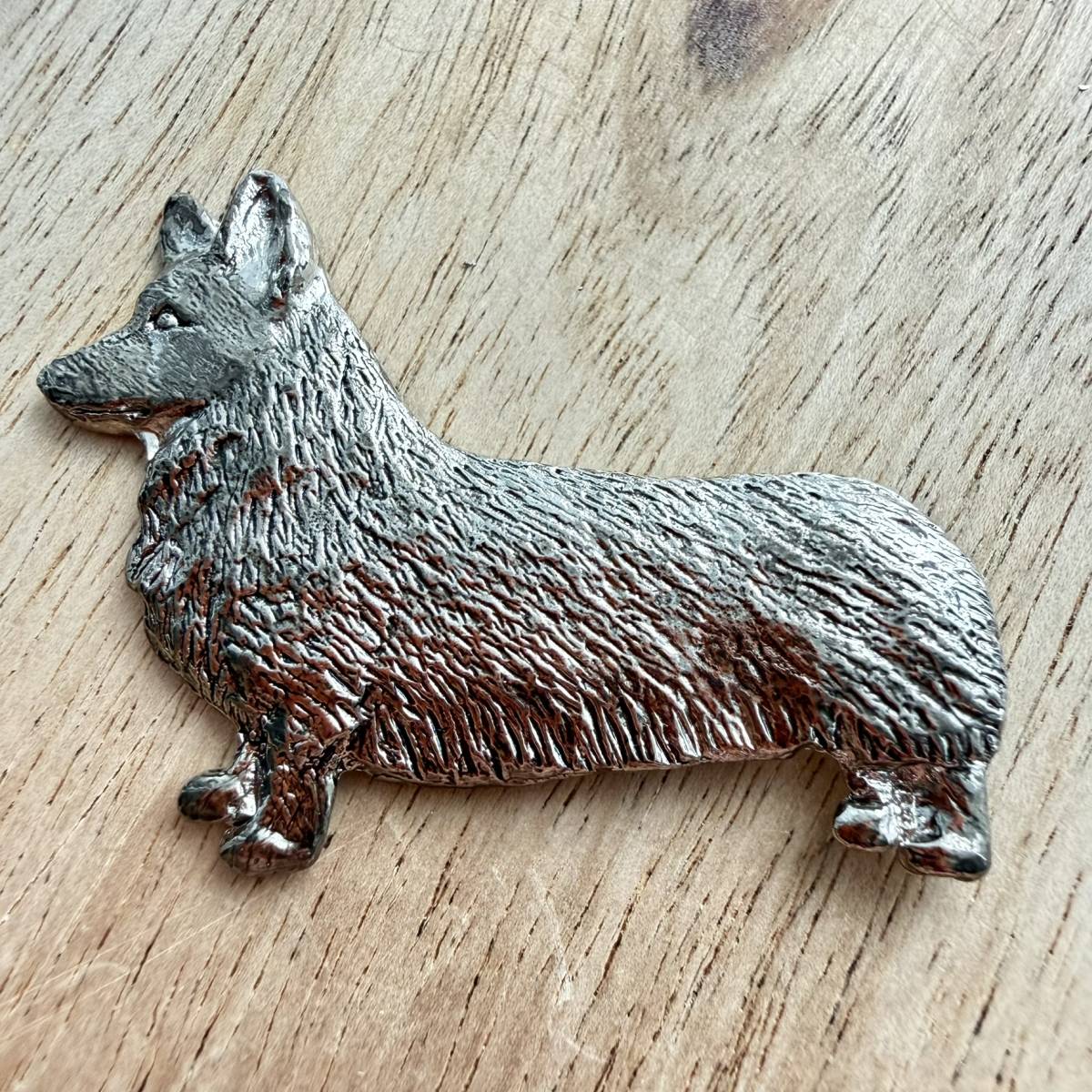 Corgi Pembrokeshire Brooch - Nickel Silver | Alden Arts
