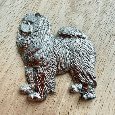 Chow Chow Brooch - Nickel Silver | Alden Arts