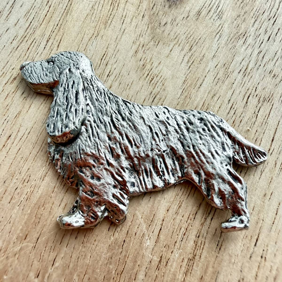 Cocker Spaniel Brooch - Nickel Silver | Alden Arts