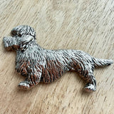 Dandie Dinmont Brooch - Nickel Silver | Alden Arts