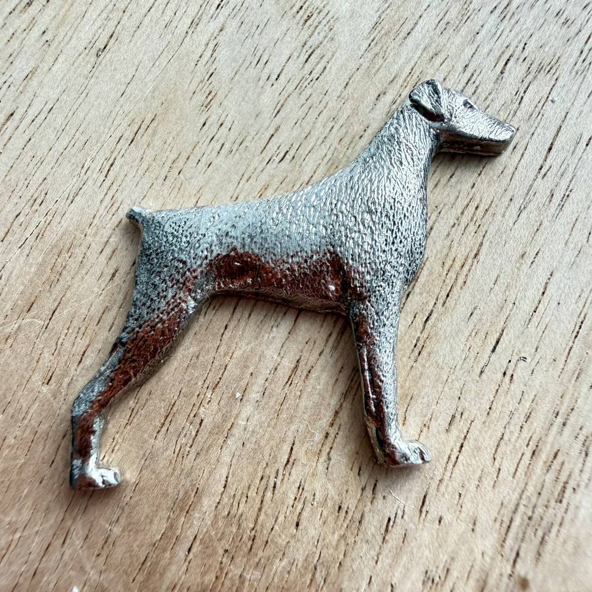 Dobermann Brooch - Nickel Silver | Alden Arts