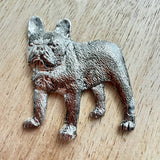 French Bulldog Brooch - Nickel Silver | Alden Arts