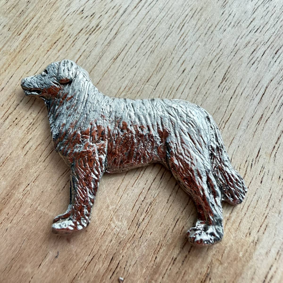 Hovawart Brooch - Nickel Silver | Alden Arts