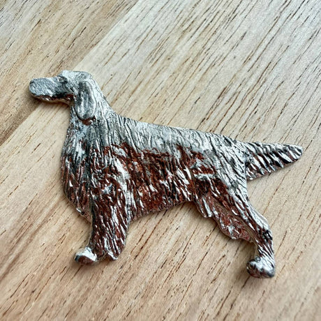 Irish Setter Brooch - Nickel Silver | Alden Arts