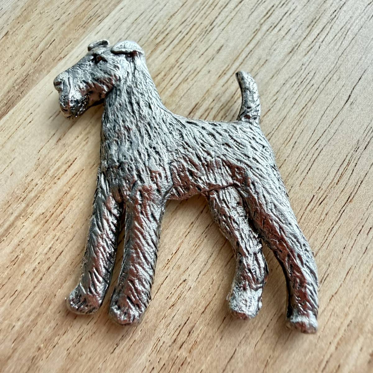 Irish Terrier Brooch - Nickel Silver | Alden Arts