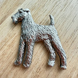 Irish Terrier Brooch - Nickel Silver | Alden Arts
