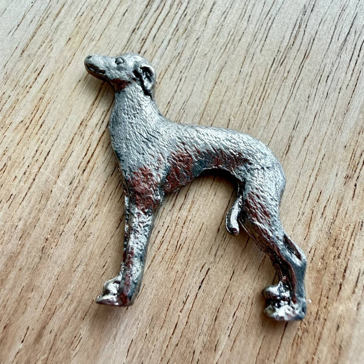 Italian Greyhound Brooch - Nickel Silver | Alden Arts