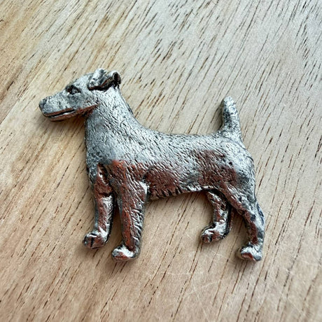 Jack Russell Brooch - Nickel Silver | Alden Arts