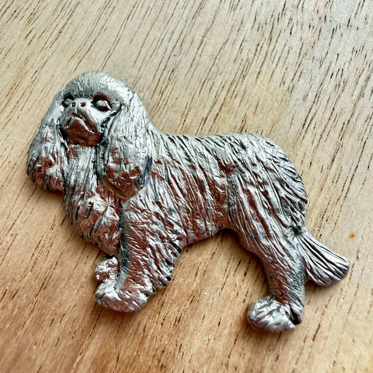 King Charles Spaniel Brooch - Nickel Silver | Alden Arts