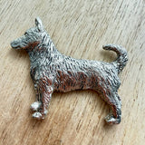 Lancashire Heeler Brooch - Nickel Silver | Alden Arts