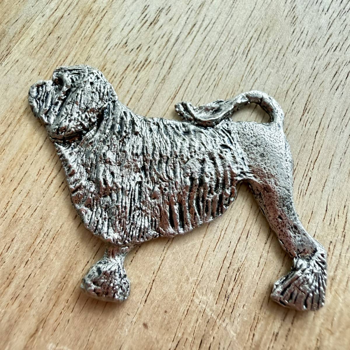 Lowchen Brooch - Nickel Silver | Alden Arts
