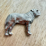 Mastiff Brooch - Nickel Silver | Alden Arts