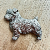 Norfolk Terrier Brooch - Nickel Silver | Alden Arts
