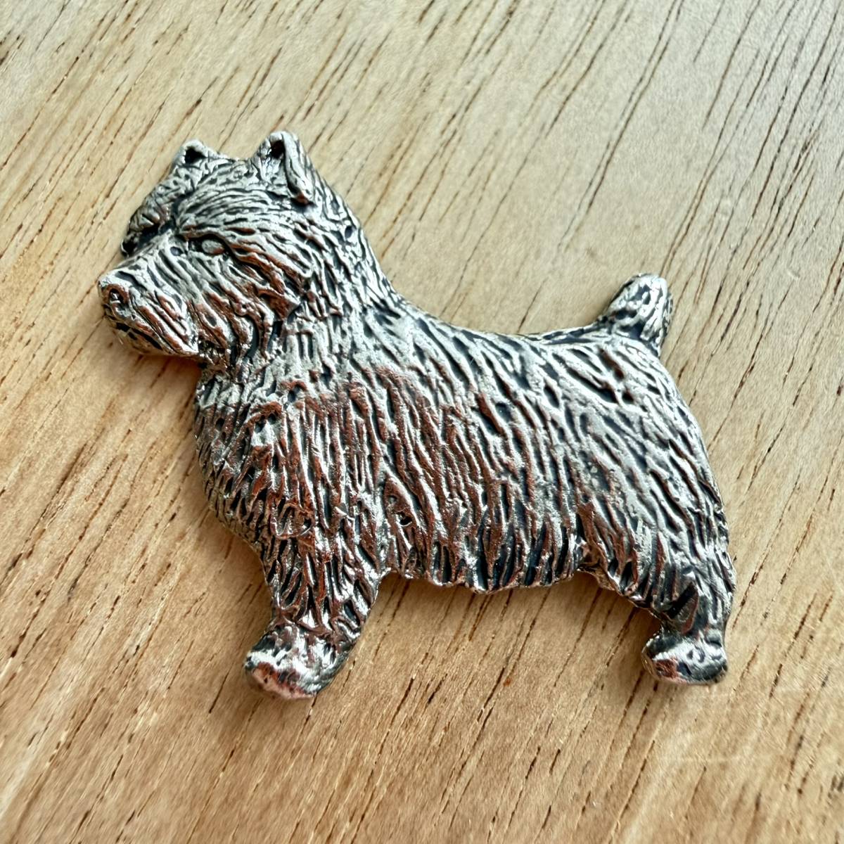 Norwich Terrier Brooch - Nickel Silver | Alden Arts