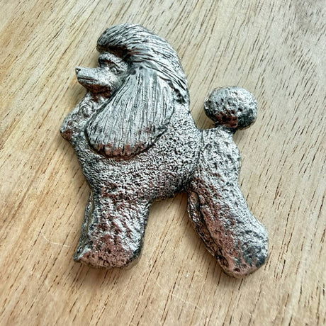 Poodle Puppy Cut Brooch - Nickel Silver | Alden Arts