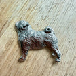 Pug Brooch - Nickel Silver | Alden Arts