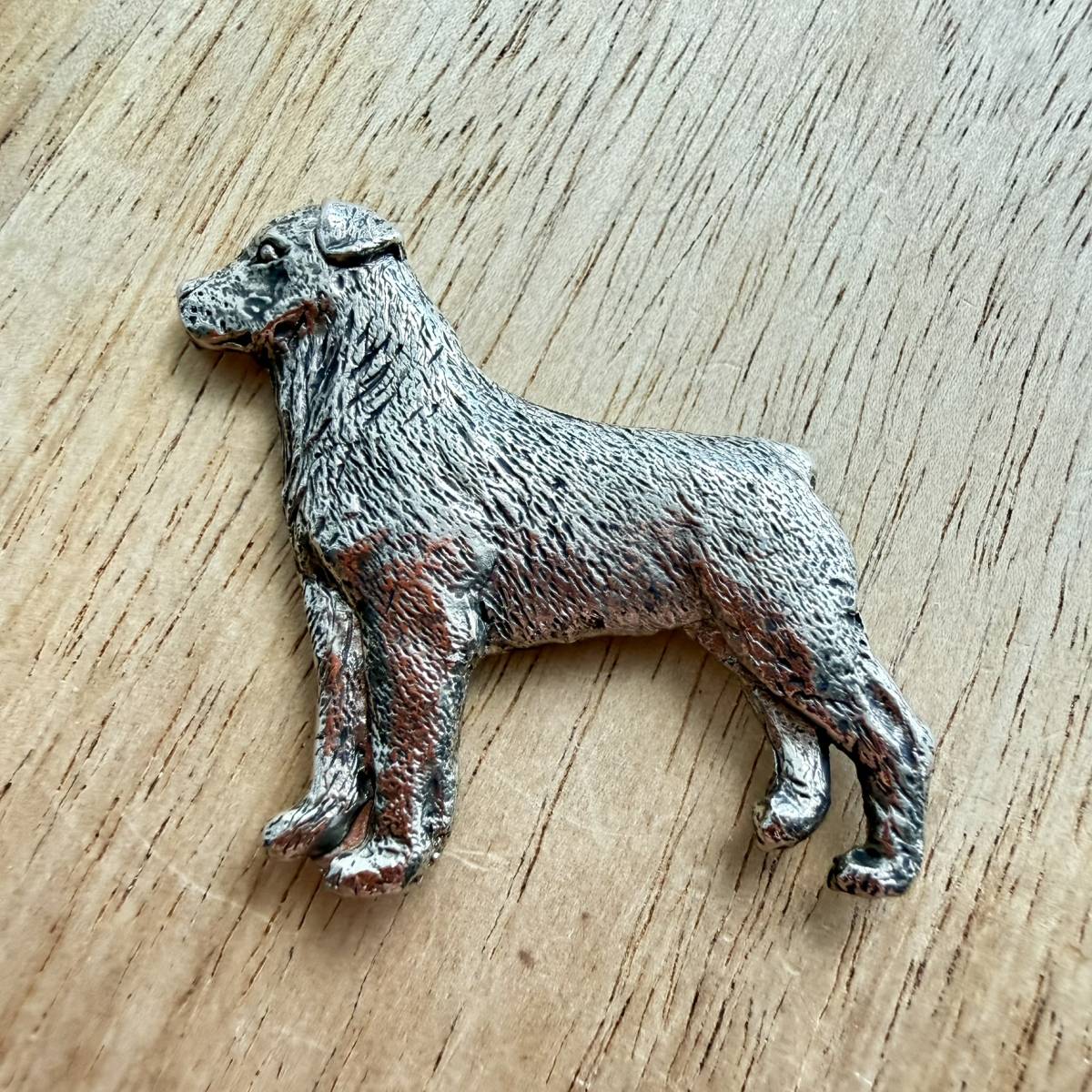 Rottweiler Brooch - Nickel Silver | Alden Arts