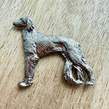 Saluki Brooch - Nickel Silver | Alden Arts