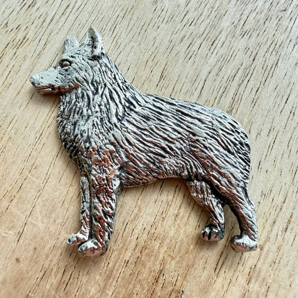Schipperke Brooch - Nickel Silver | Alden Arts