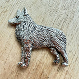 Schipperke Brooch - Nickel Silver | Alden Arts