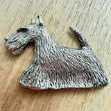 Scottish Terrier Small Brooch - Nickel Silver | Alden Arts