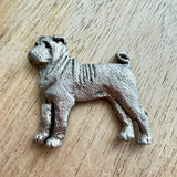 Shar Pei Brooch - Nickel Silver | Alden Arts
