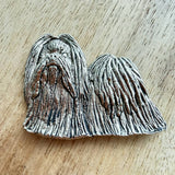 Shih Tzu Brooch - Nickel Silver | Alden Arts