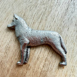Siberian Husky Brooch - Nickel Silver | Alden Arts