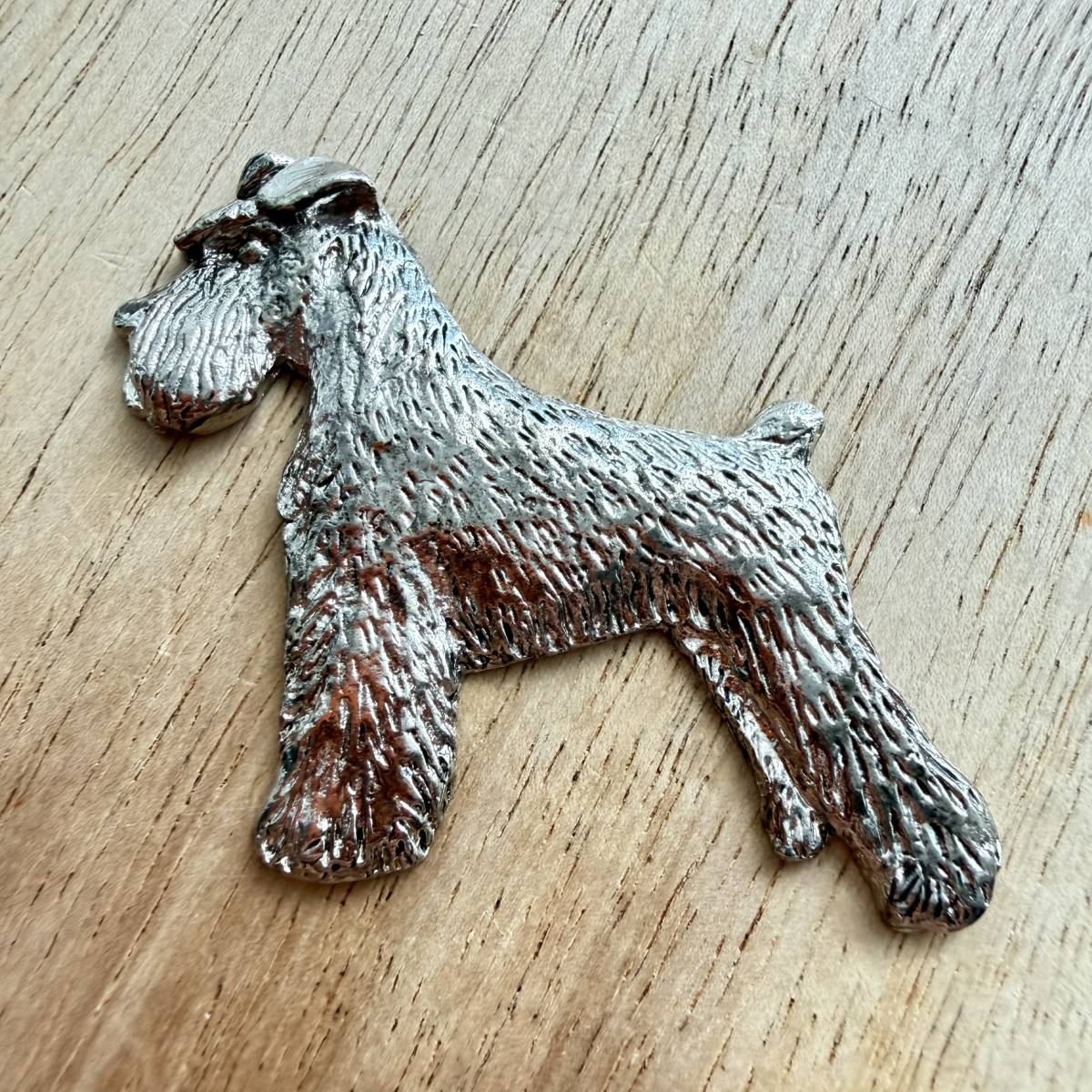 Schnauzer Miniature Brooch - Nickel Silver | Alden Arts