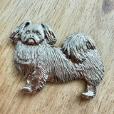 Tibetan Spaniel Brooch - Nickel Silver | Alden Arts