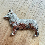 Vallhund Brooch - Nickel Silver | Alden Arts