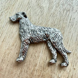 Wolfhound Brooch - Nickel Silver | Alden Arts