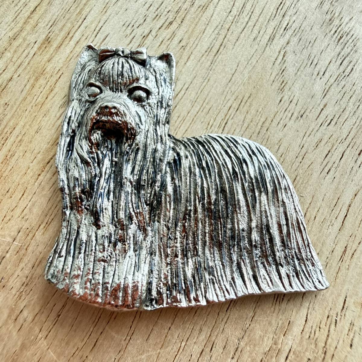 Yorkshire Terrier Brooch - Nickel Silver | Alden Arts