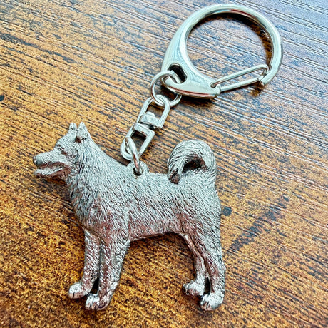 Alaskan Malamute Keyring | Nickel Silver | Alden Arts
