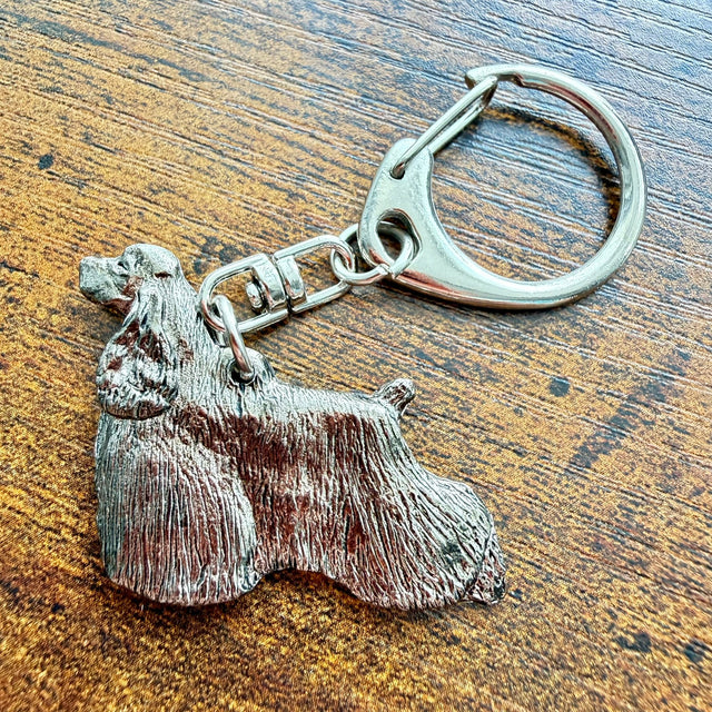 American Cocker Keyring | Nickel Silver | Alden Arts