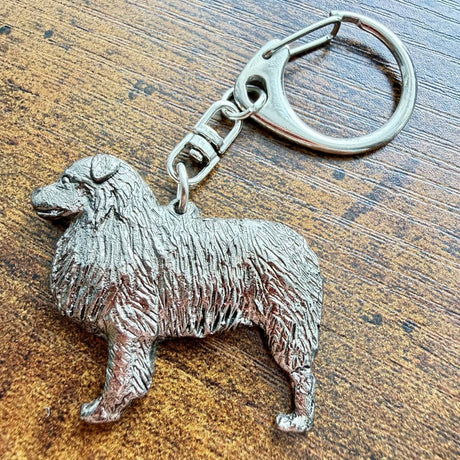 Australian Sheepdog Keyring | Nickel Silver | Alden Arts