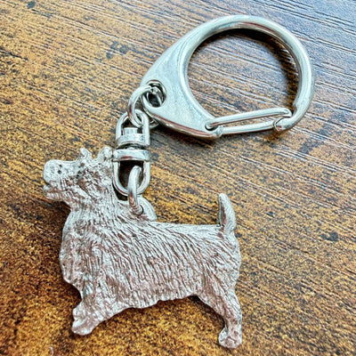 Australian Terrier Keyring | Nickel Silver | Alden Arts