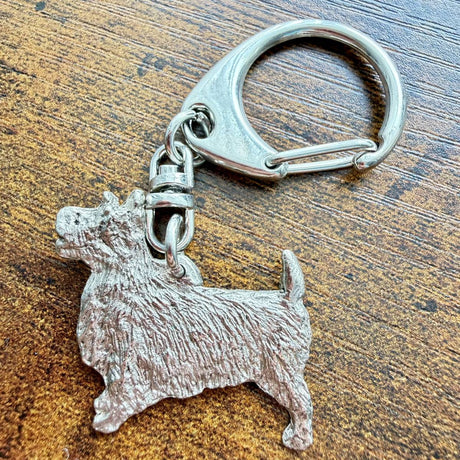 Australian Terrier Keyring | Nickel Silver | Alden Arts