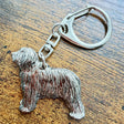 Bearded Collie Keyring | Nickel Silver | Alden Arts